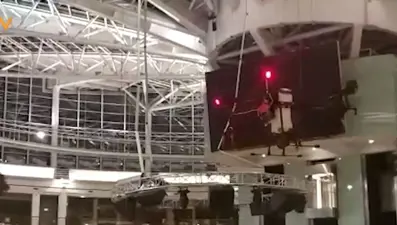 AVM'de drone ile dezenfeksiyon