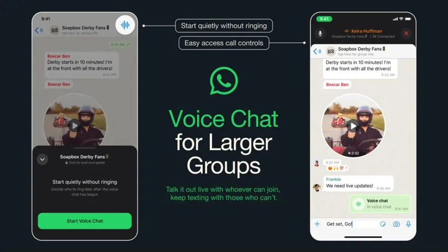 WhatsApp'a  Discord özelliği: Kalabalık gruplarda sesli sohbet 