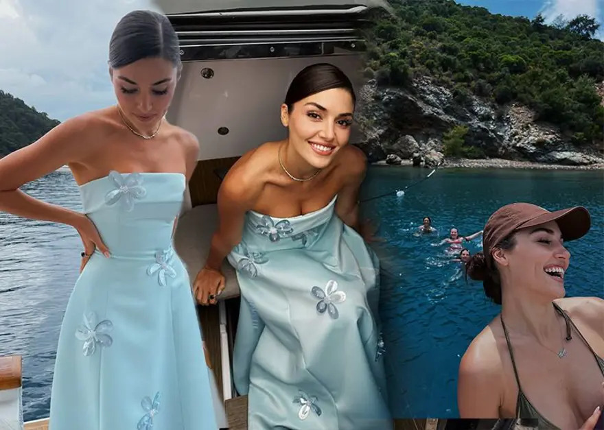 Hande Erçel tekne pozlarıyla beğeni topladı 