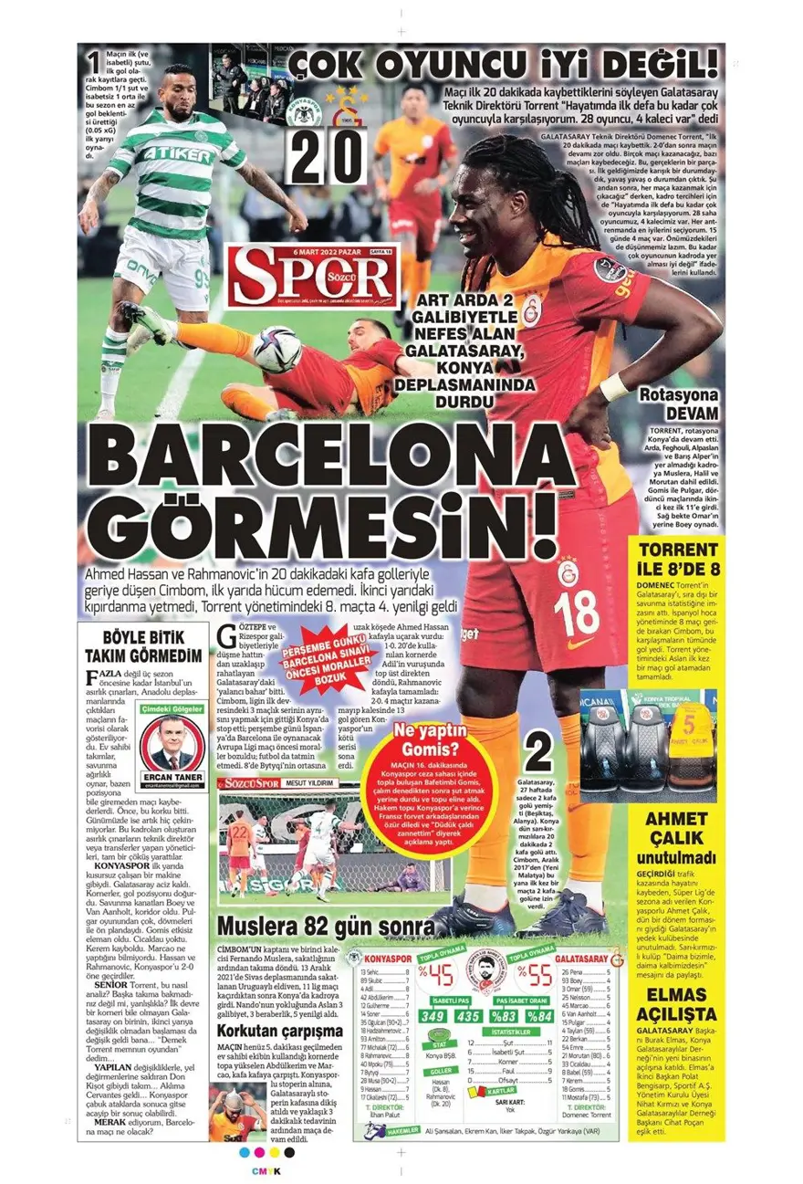 Günün spor manşetleri (6 Mart 2022) 11 Günün spor manşetleri (6 Mart 2022) 11