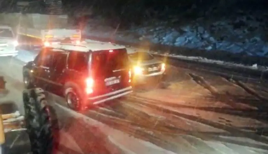 Antalya-Konya karayoluna kar engeli 11