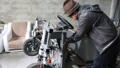 Erzurumlu asansör ustasından otosiklet: 60 kilometre hıza kadar çıkabiliyor