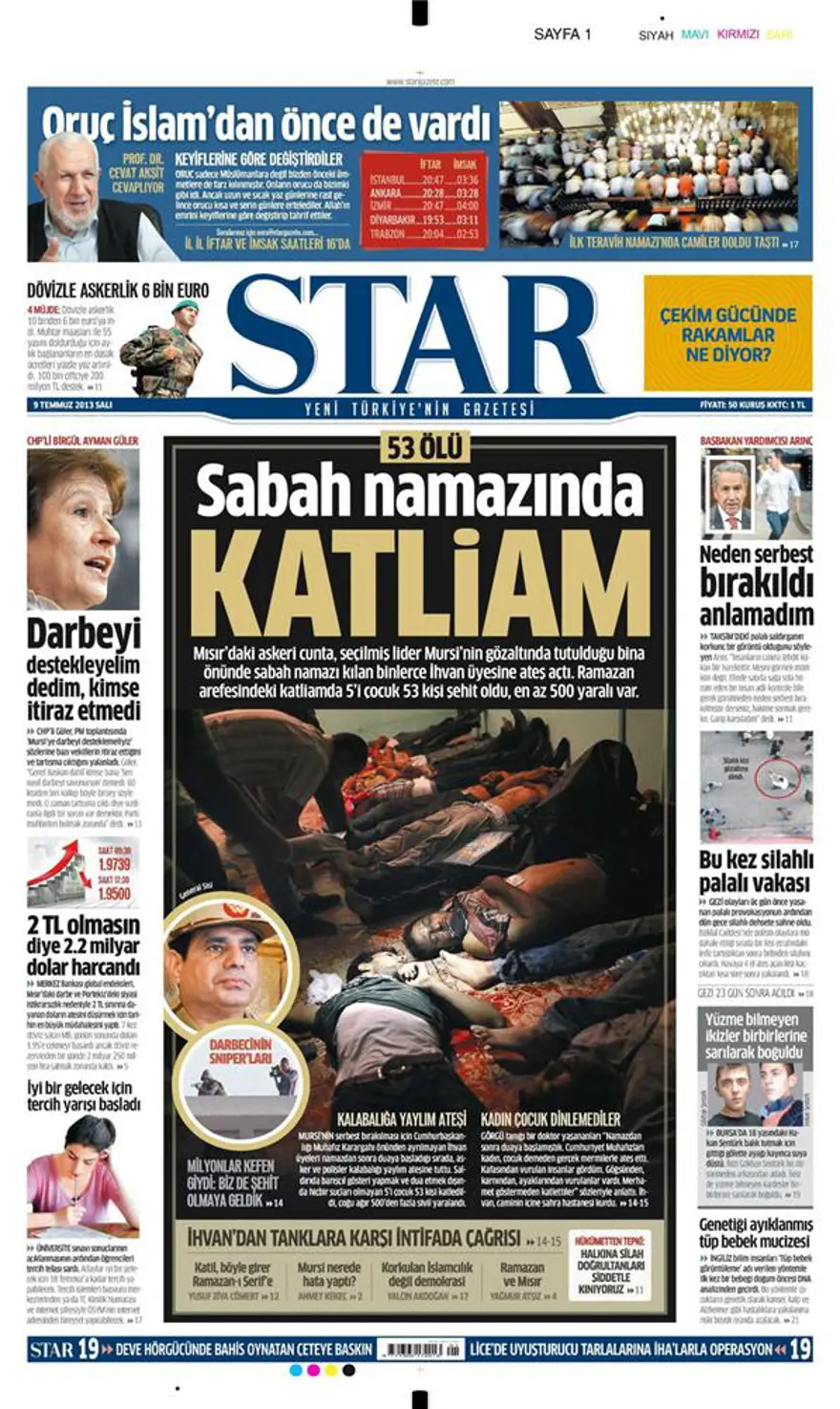 9 Temmuz 2013 gazete manşetleri 14