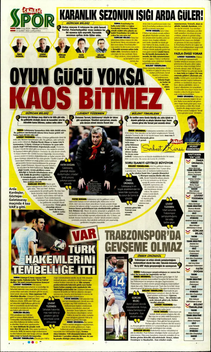 Günün spor manşetleri (23 Şubat 2022) 8