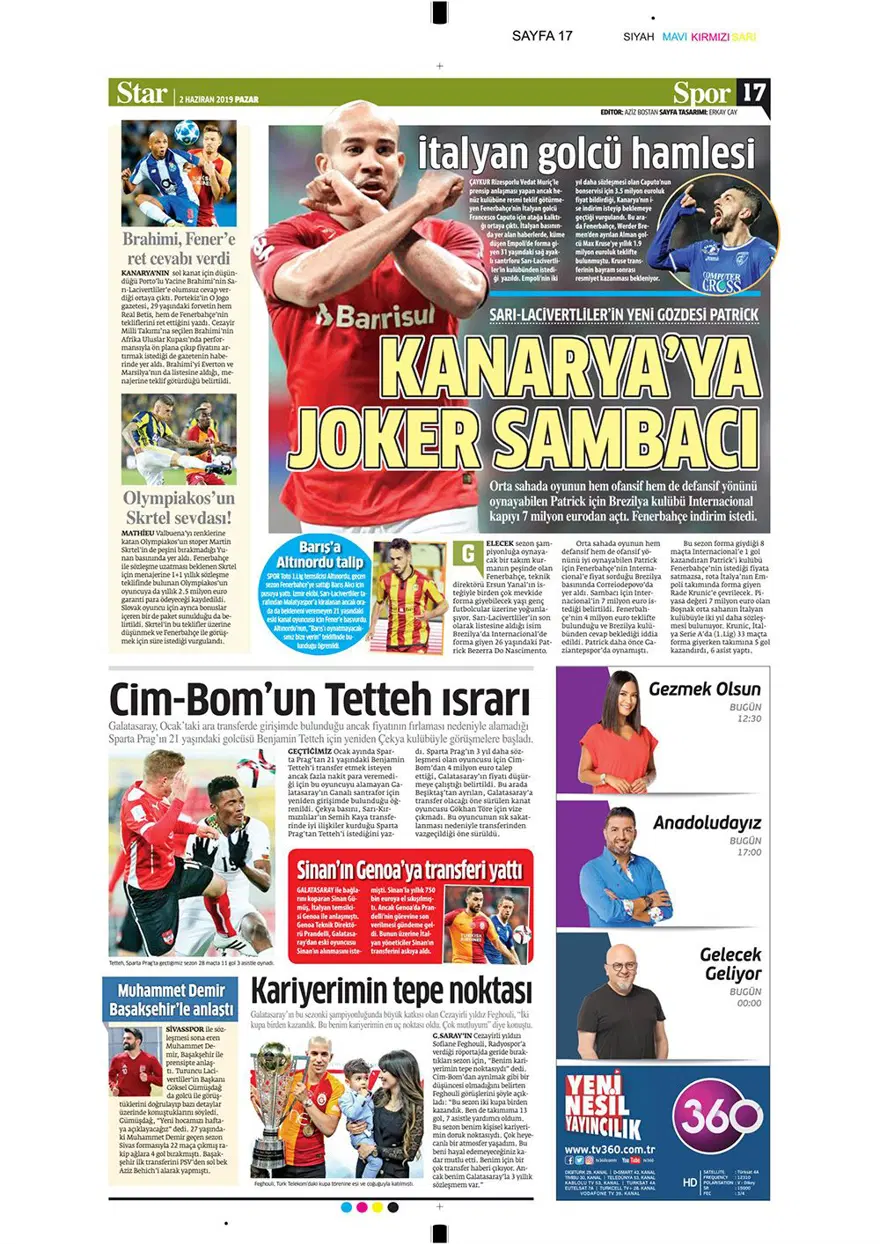 Günün spor manşetleri (2 Haziran 2019) 7