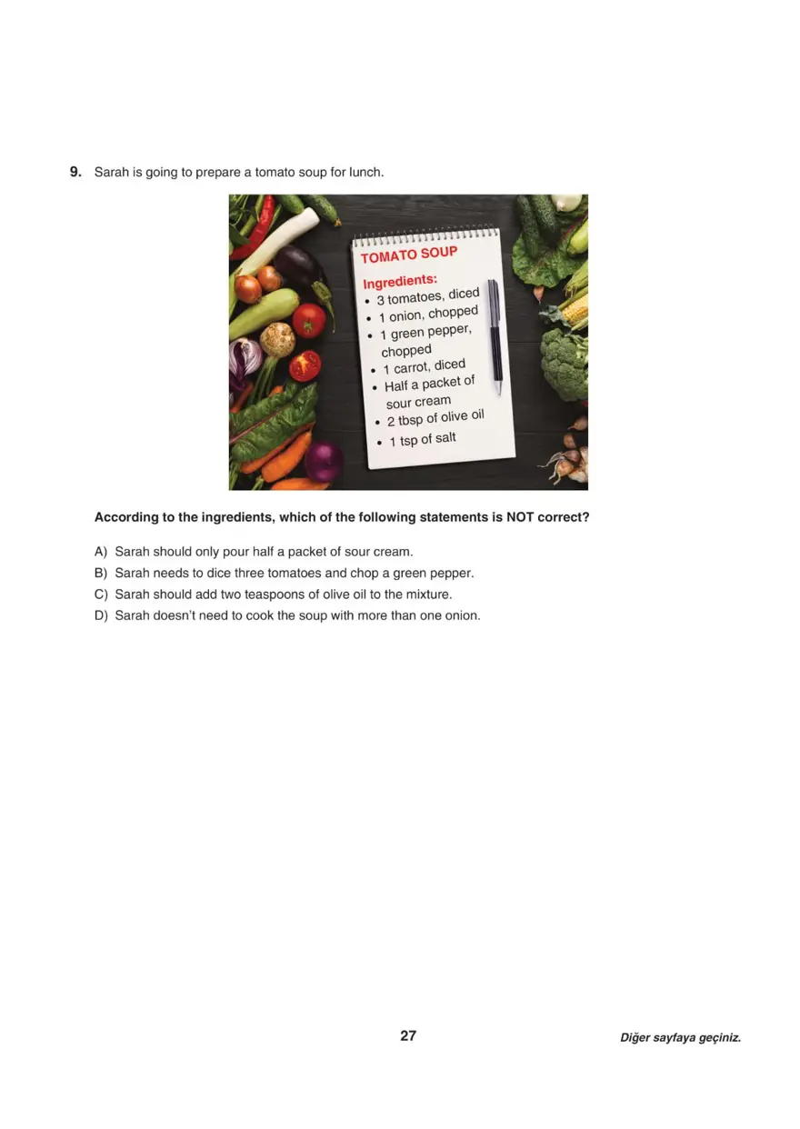 Uğur Okulları LGS-1 sözel deneme sınavı 24