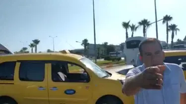 Havalimanında taksicilerle UBER sürücüsü arasında tartışma