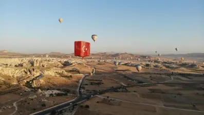 Kapadokya'da balonlar 30 Ağustos için havalandı