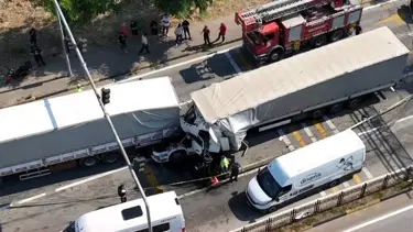 Giresun'da TIR'lar kaza yaptı: Bir ölü