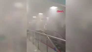 Yenikapı metro istasyonunda yangın