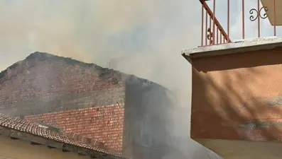 Çankıra'daki ev yangını korkuttu