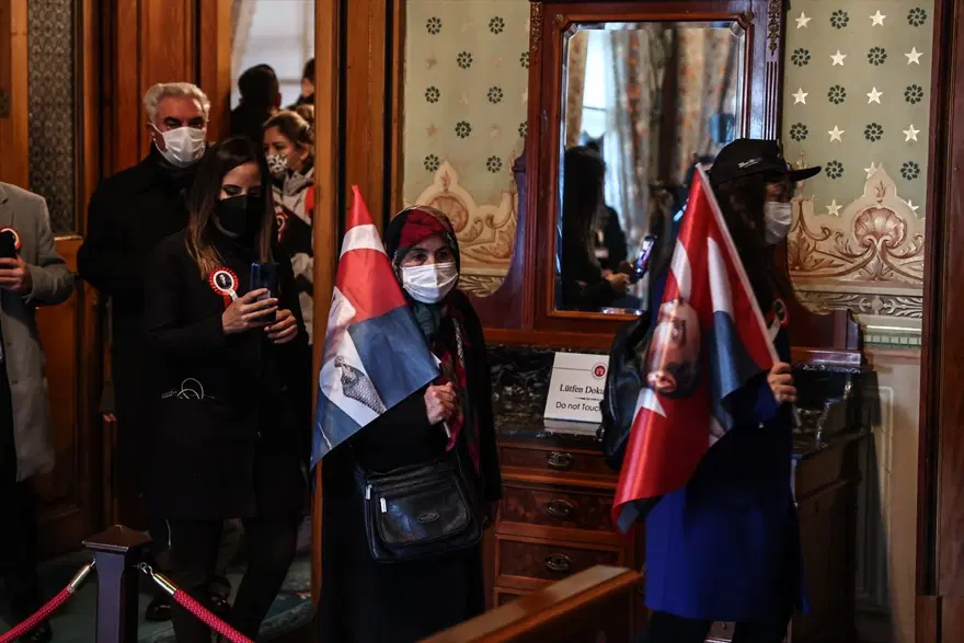 Büyük Önder Atatürk Dolmabahçe'de anıldı 2