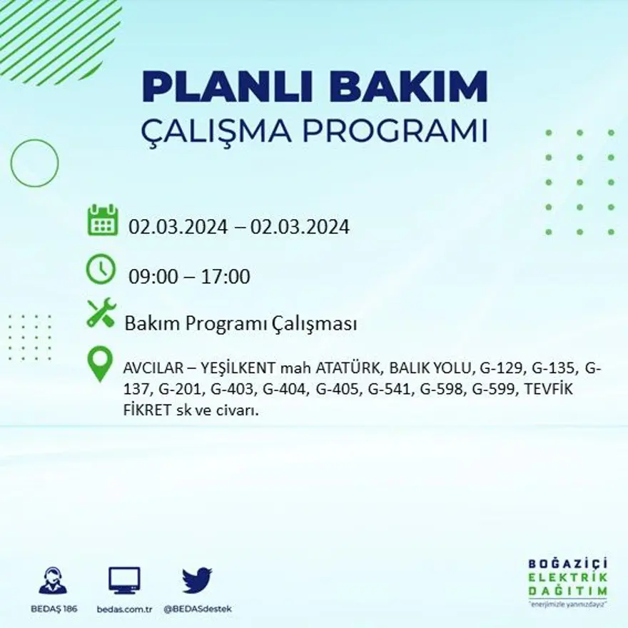 İstanbul'un 12 ilçesinde elektrik kesintisi: Elektrikler ne zaman gelecek? 2 İstanbul'un 12 ilçesinde elektrik kesintisi: Elektrikler ne zaman gelecek? 2
