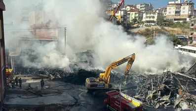 Konya'da silah fabrikasında korkutan yangın