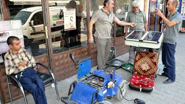 Akü masrafına güneş enerjisi