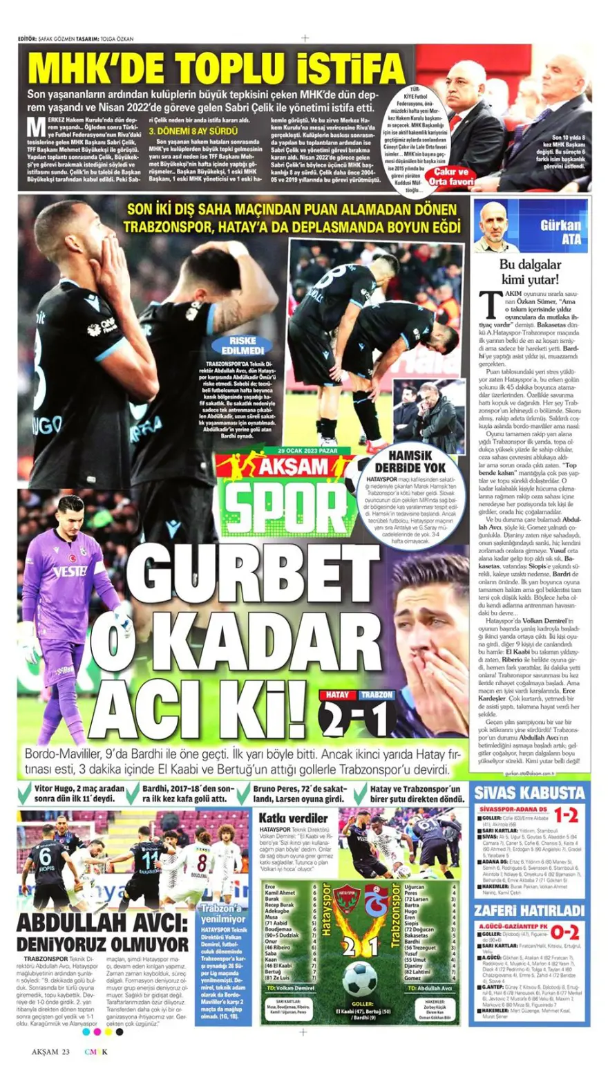 Günün spor manşetleri (29 Ocak 2023) 8