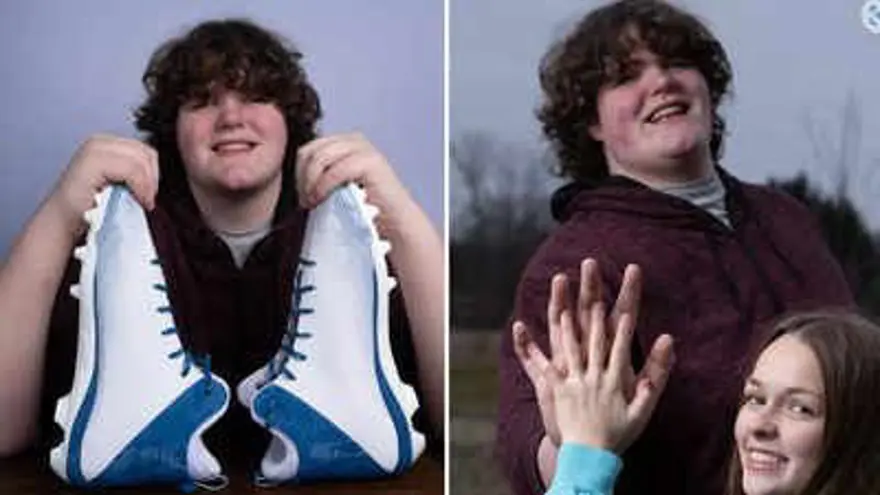 Büyük el ve ayakları ile15 yaşında rekorlar kitabına girdi: Büyümesi hala devam ediyor! 2