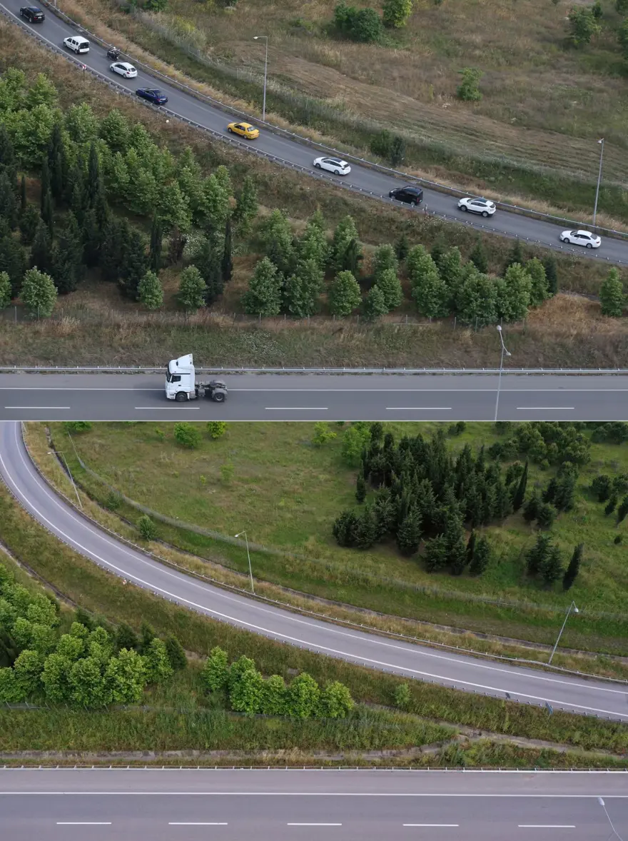 Bayram tatillerinde uzun araç kuyruklarının oluştuğu kara yolları boş kaldı 18