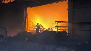 Samsun'da fabrika yangını
