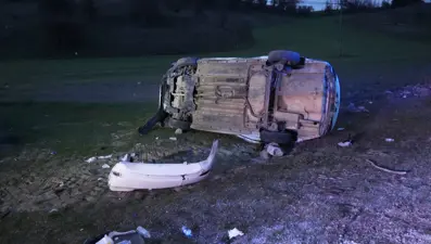 Bayram tatiline giden ailenin otomobili takla attı: 5 yaralı