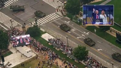 ABD'de doğum günü kutlaması gibi geçit töreni: Trump, İran'ı tehdit etti