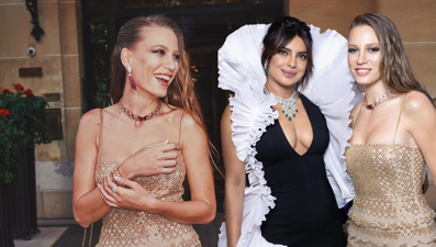 Serenay Sarıkaya Paris'teki mücevher partisinde Priyanka Chopra ile bir araya geldi