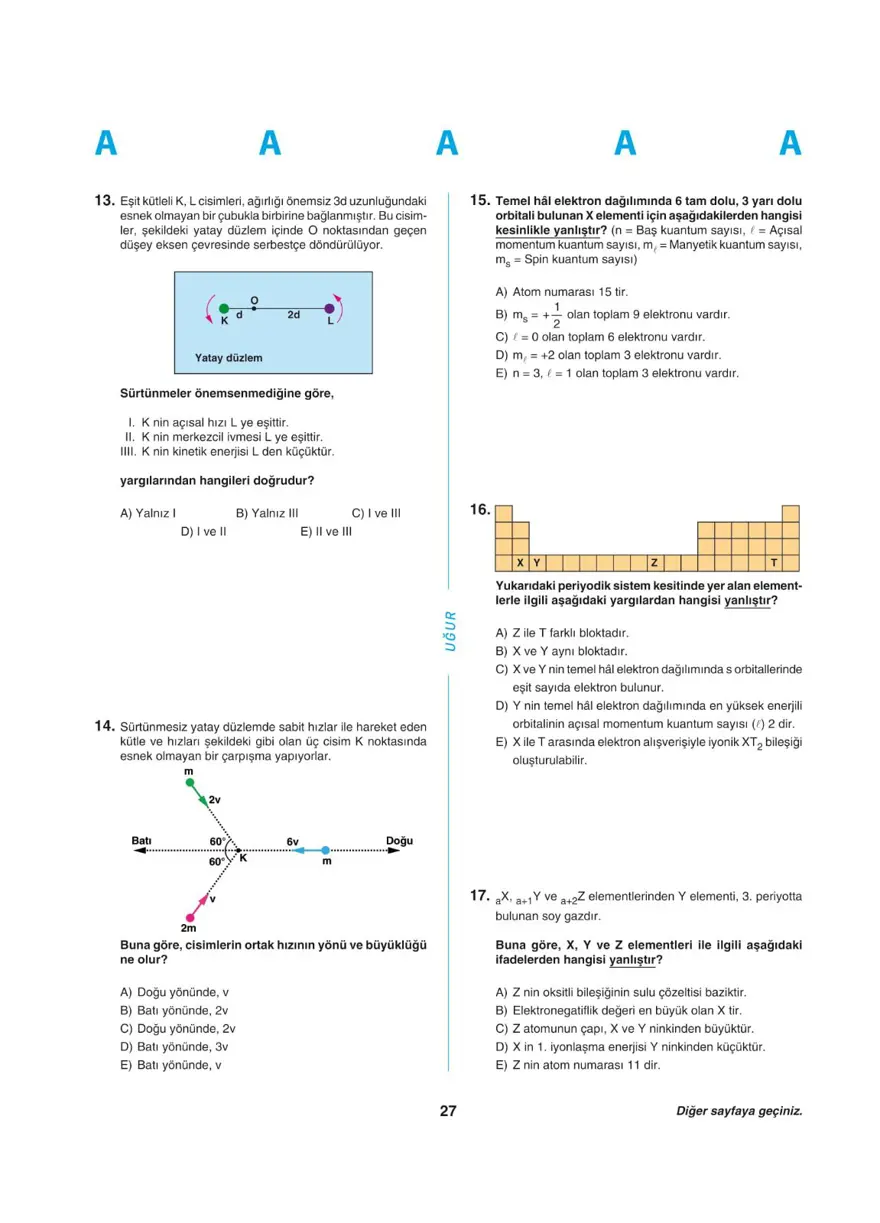 YKS - AYT deneme sınavı 26