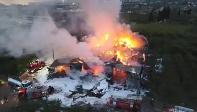 Yalova’da kereste fabrikasında yangın