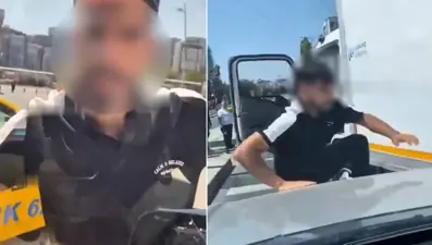 Trafikte kadın sürücüye saldırı