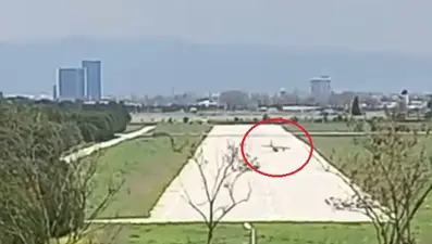 Yunuseli Havaalanı'nda uçağın pervanesi piste çarptı: İki yaralı