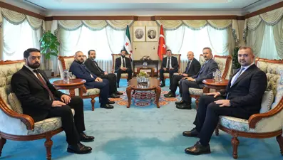 Cumhurbaşkanı Yardımcısı Yılmaz, Suriye Cumhurbaşkanı Şara ile görüştü