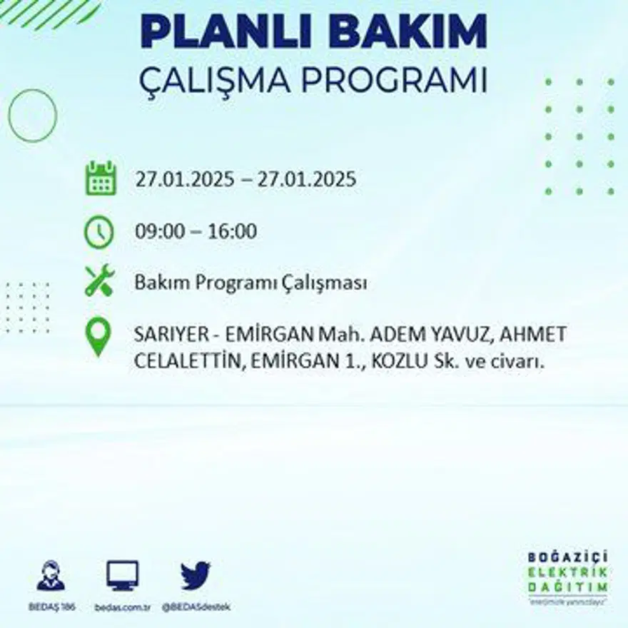 İstanbul'un birçok ilçesinde elektrik kesintisi: Avcılar'da elektrikler ne zaman gelecek? BEDAŞ kesinti programı 33