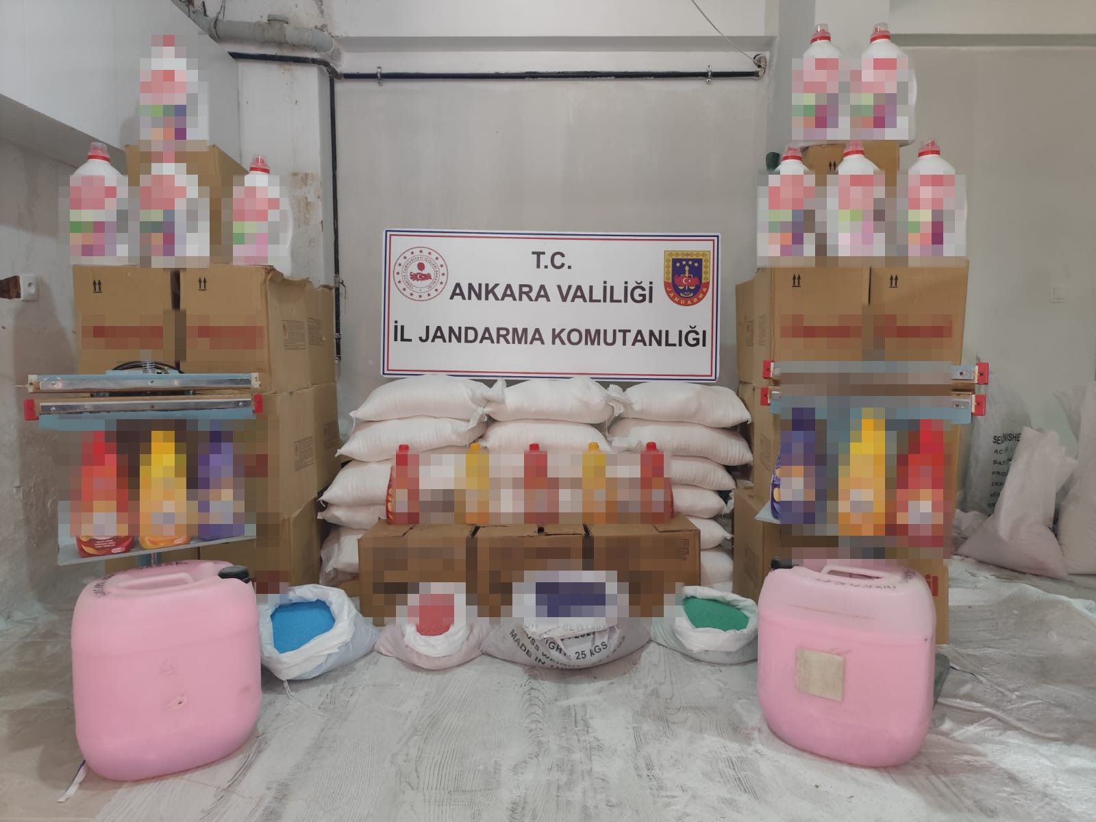 500 litre sahte deterjan ele geçirildi