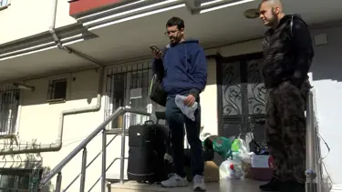 Polis gelince birikmiş kirasını ödeyip evden ayrıldı
