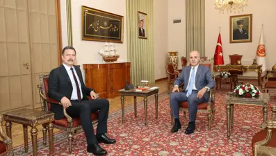 Numan Kurtulmuş, TİP lideri Erkan Baş&#x27;la görüştü