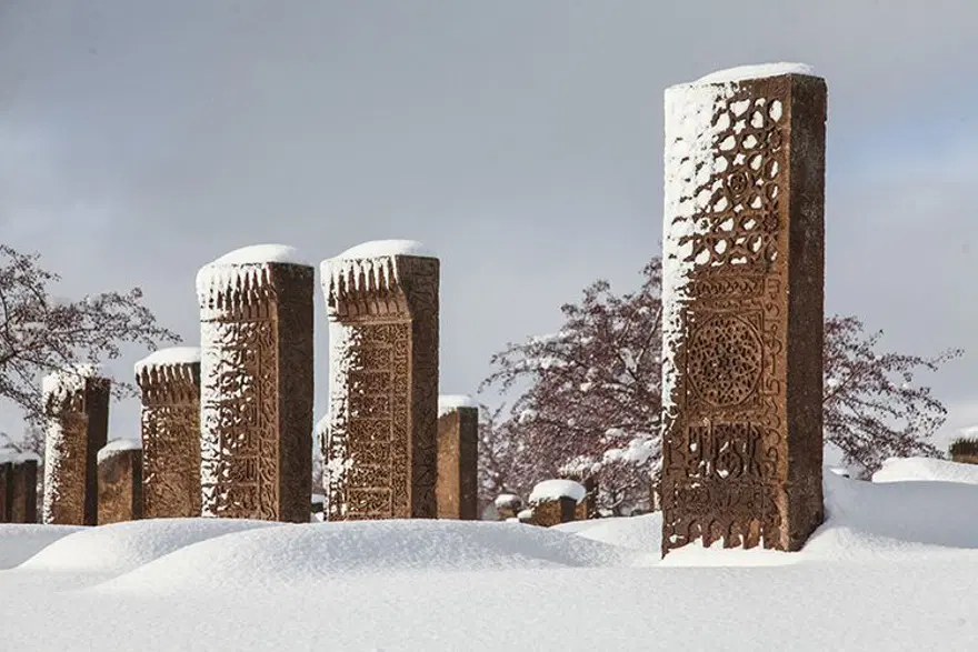 Bitlis'te tarihi yapılar karla kaplandı 2 Bitlis'te tarihi yapılar karla kaplandı 2