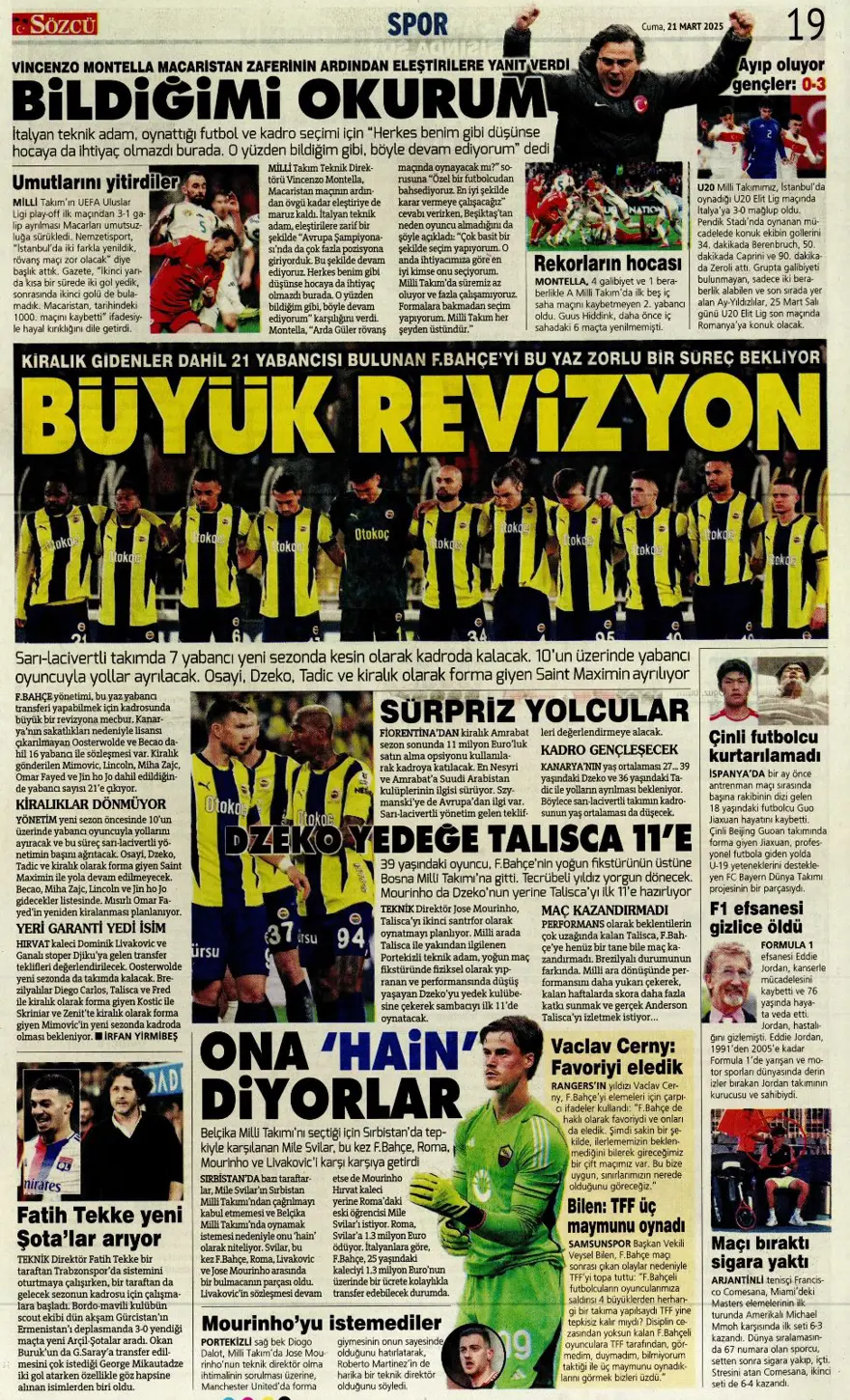 "İşte bizim çocuklar" (21 Mart 2025 spor manşetleri) 11 "İşte bizim çocuklar" (21 Mart 2025 spor manşetleri) 11