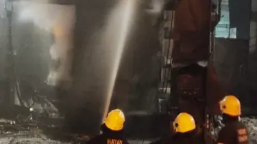 Hatay'da demir çelik fabrikasında yangın