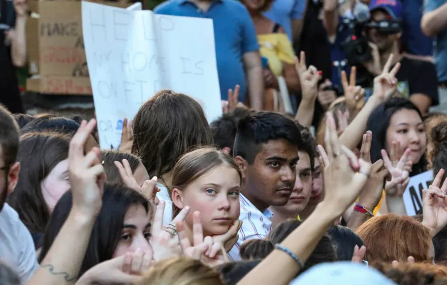 İklim aktivisti Thunberg, BM önünde eylem yaptı 7