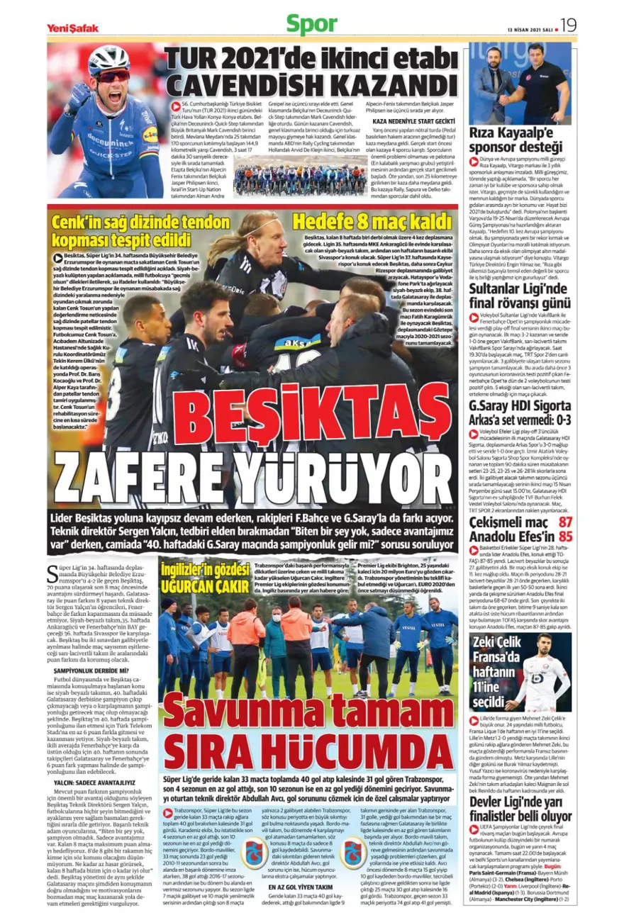 Günün spor manşetleri (13 Nisan 2021) 17