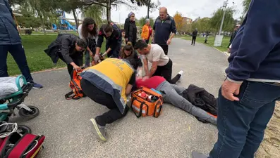 Yürüyüş için gittiği parkta kalp krizi geçirdi