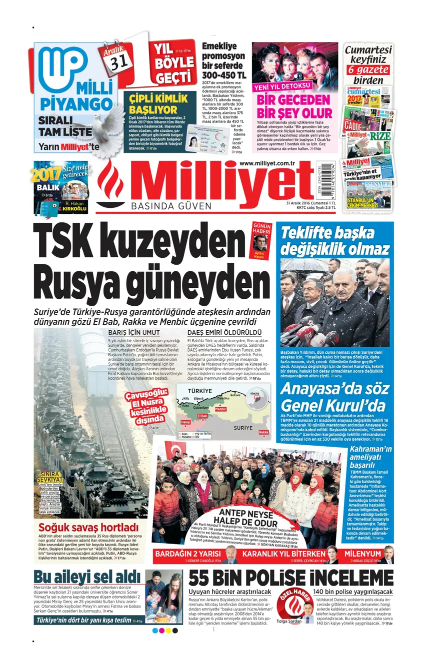 Günün gazete manşetleri - 31.12.2016 6