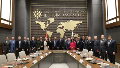 İletişim Başkanı Duran, Türkiye Basın Federasyonu heyetini kabul etti