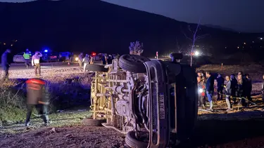 İşçi servisi şarampole yuvarlandı: 2 ölü, 7 yaralı