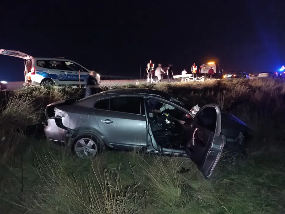 Tekirdağ'da otomobil şarampole devrildi: 1 ölü