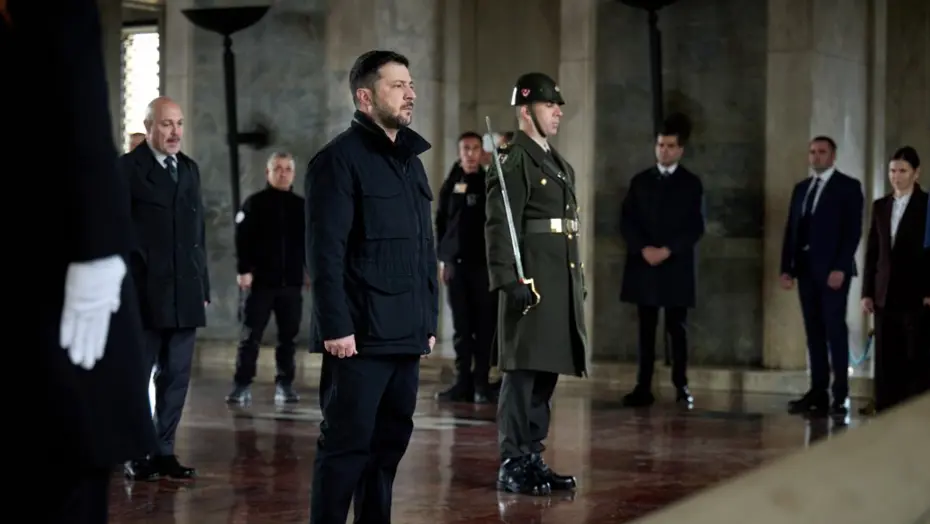 Ukrayna lideri Zelenski'den Anıtkabir'e ziyaret