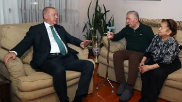 Cumhurbaşkanı Erdoğan'dan eski TBMM Başkanı Toptan'a ziyaret