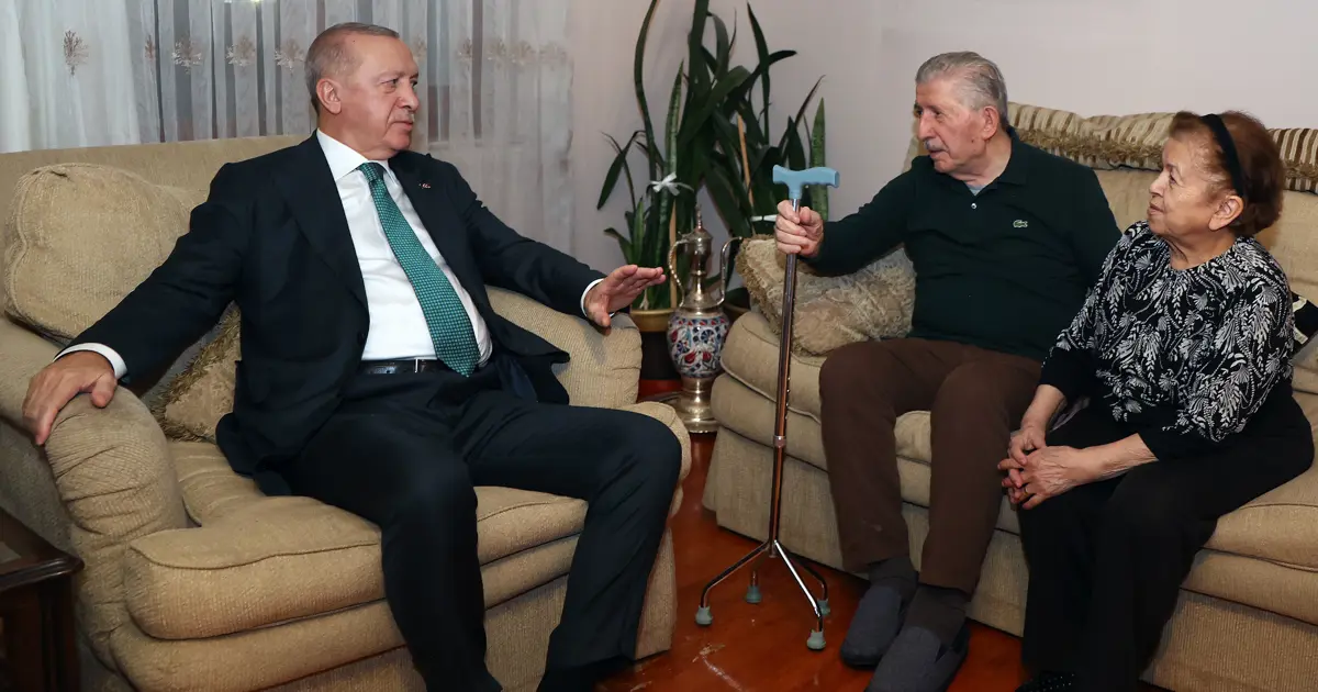 Cumhurbaşkanı Erdoğan'dan eski TBMM Başkanı Toptan'a ziyaret