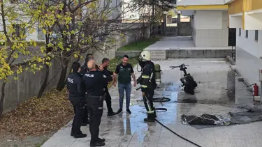 Çorum'da motosiklet yangını dokuz kişiyi hastanelik etti