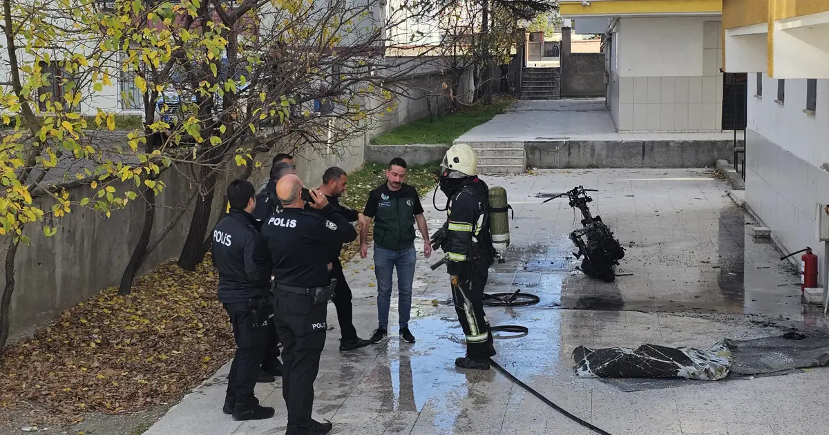 Çorum'da motosiklet yangını dokuz kişiyi hastanelik etti